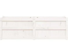 Sodo lovelis, baltas, 150x50x50cm, pušies medienos masyvas