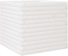 Sodo lovelis, baltas, 50x50x45,5cm, pušies medienos masyvas
