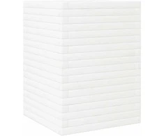 Sodo lovelis, baltas, 50x50x68,5cm, pušies medienos masyvas