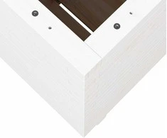 Sodo lovelis, baltas, 50x50x72,5cm, pušies medienos masyvas