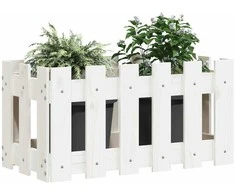 Sodo lovelis, baltas, 60x30x30cm, pušis, tvorelės dizaino
