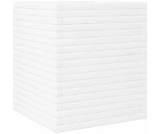 Sodo lovelis, baltas, 60x60x68,5cm, pušies medienos masyvas