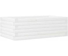 Sodo lovelis, baltas, 70x40x23cm, pušies medienos masyvas