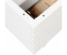 Sodo lovelis, baltas, 70x40x49,5cm, pušies medienos masyvas