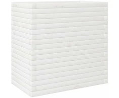 Sodo lovelis, baltas, 70x40x68,5cm, pušies medienos masyvas