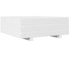 Sodo lovelis, baltas, 70x70x26,5cm, pušies medienos masyvas