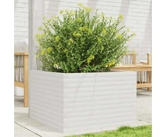 Sodo lovelis, baltas, 70x70x45,5cm, pušies medienos masyvas