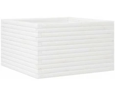 Sodo lovelis, baltas, 80x80x45,5cm, pušies medienos masyvas