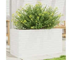 Sodo lovelis, baltas, 90x40x45,5cm, pušies medienos masyvas