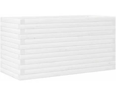 Sodo lovelis, baltas, 90x40x46cm, pušies medienos masyvas