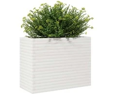 Sodo lovelis, baltas, 90x40x68,5cm, pušies medienos masyvas