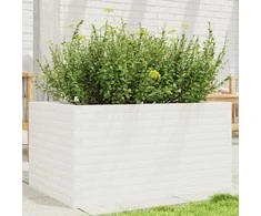 Sodo lovelis, baltas, 90x60x45,5cm, pušies medienos masyvas