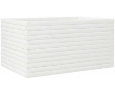 Sodo lovelis, baltas, 90x60x45,5cm, pušies medienos masyvas