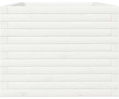 Sodo lovelis, baltas, 90x60x49,5cm, pušies medienos masyvas