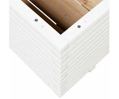 Sodo lovelis, baltas, 90x60x49,5cm, pušies medienos masyvas