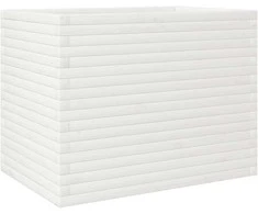 Sodo lovelis, baltas, 90x60x68,5cm, pušies medienos masyvas