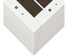 Sodo lovelis, baltas, 90x60x72,5cm, pušies medienos masyvas