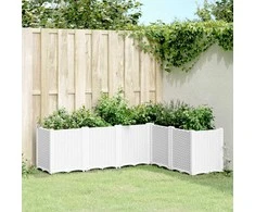 Sodo lovelis, baltos spalvos, 160x120x53cm, PP