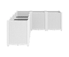 Sodo lovelis, baltos spalvos, 160x120x53cm, PP