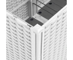 Sodo lovelis, baltos spalvos, 160x160x53cm, PP