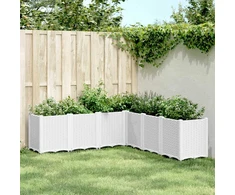 Sodo lovelis, baltos spalvos, 160x160x53cm, PP