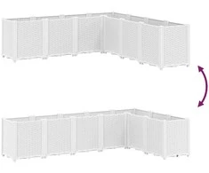 Sodo lovelis, baltos spalvos, 160x160x53cm, PP