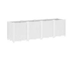 Sodo lovelis, baltos spalvos, 160x40x53cm, PP