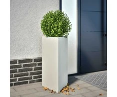 Sodo lovelis, baltos spalvos, 40x34,5x75cm, plienas, trikampis