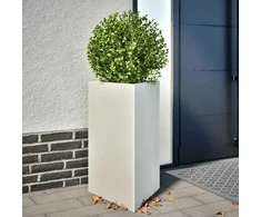 Sodo lovelis, baltos spalvos, 50x43x75cm, plienas, trikampis