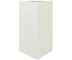 Sodo lovelis, baltos spalvos, 50x43x75cm, plienas, trikampis
