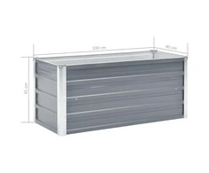 Lovelis, pilkas, galvanizuotas plienas, 100x40x45cm