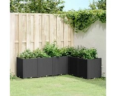 Sodo lovelis, juodos spalvos, 160x120x53cm, PP
