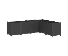 Sodo lovelis, juodos spalvos, 160x120x53cm, PP