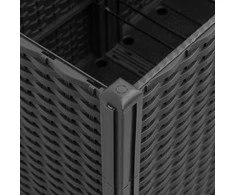 Sodo lovelis, juodos spalvos, 160x120x53cm, PP