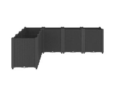 Sodo lovelis, juodos spalvos, 160x160x53cm, PP