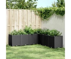 Sodo lovelis, juodos spalvos, 160x160x53cm, PP