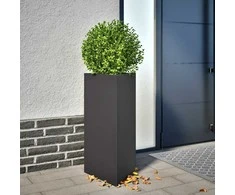 Sodo lovelis, juodos spalvos, 40x34,5x75cm, plienas, trikampis