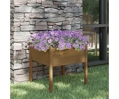 Sodo lovelis, medaus rudas, 70x70x70cm, pušies masyvas