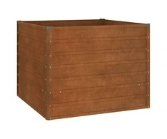 Aukštas sodo lovelis, rūdžių, 100x100x77cm, Corten plienas