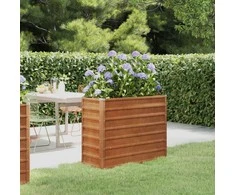 Aukštas sodo lovelis, rūdžių, 100x40x77cm, Corten plienas