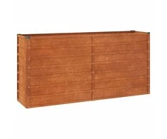 Aukštas sodo lovelis, rūdžių, 160x40x77cm, Corten plienas