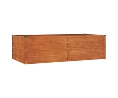 Aukštas sodo lovelis, rūdžių, 160x80x45cm, Corten plienas