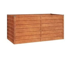Aukštas sodo lovelis, rūdžių, 160x80x77cm, Corten plienas