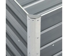 Lovelis, pilkas, 240x40x77cm, galvanizuotas plienas, aukštas