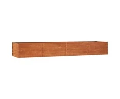 Aukštas sodo lovelis, rūdžių, 320x80x45cm, Corten plienas