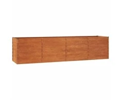 Aukštas sodo lovelis, rūdžių, 320x80x77cm, Corten plienas