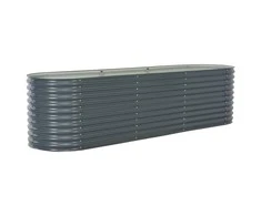 Lovelis, pilkas, 320x80x81cm, galvanizuotas plienas, aukštas