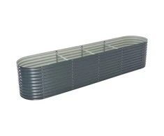 Lovelis, pilkas, 400x80x81cm, galvanizuotas plienas, aukštas