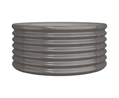 Sodo lovelis, pilkas, 80x80x36cm, plienas