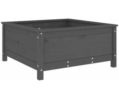 Sodo lovelis, pilkas, 82,5x82,5x39cm, pušies medienos masyvas